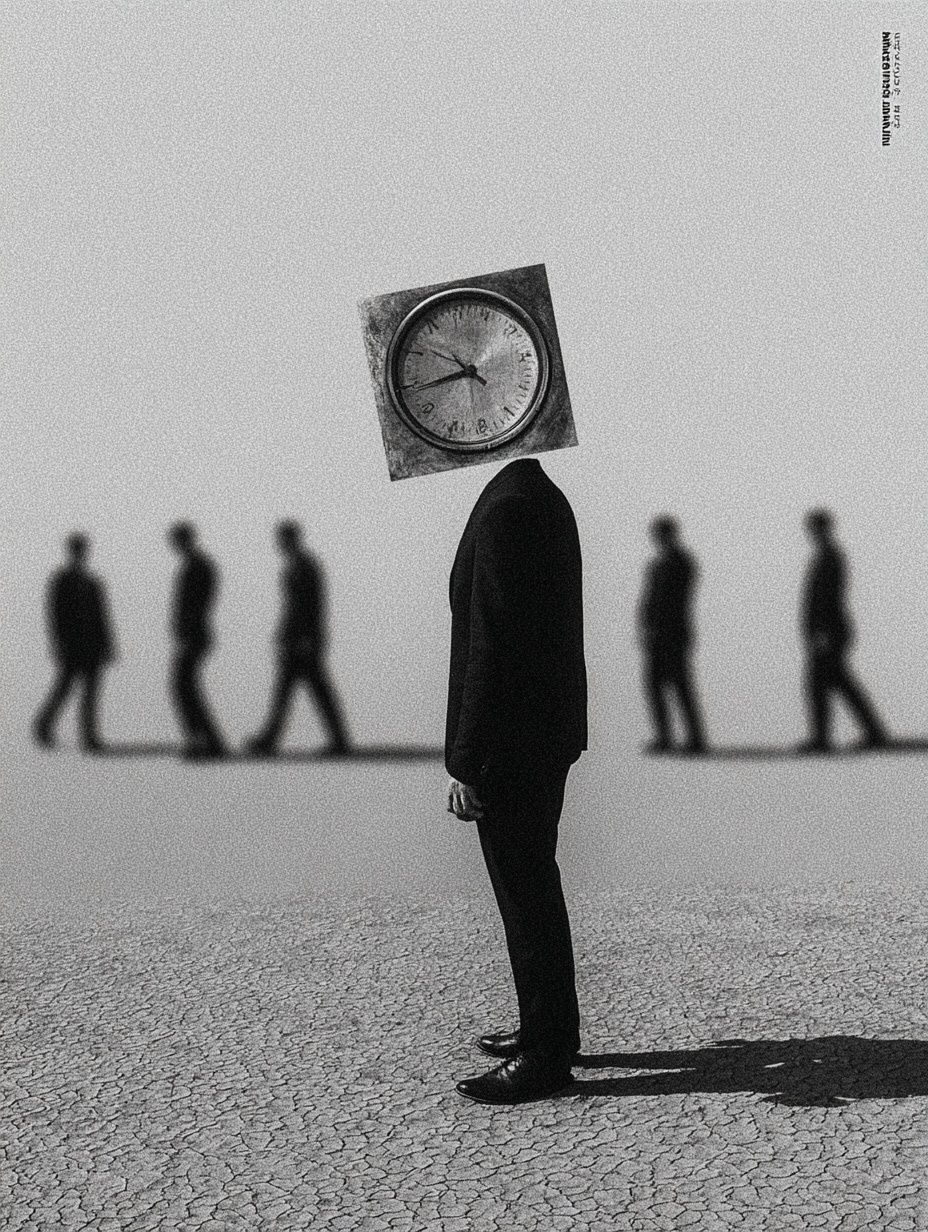 Surreal Clockhead — Fine Art Print. poster — fine-art art