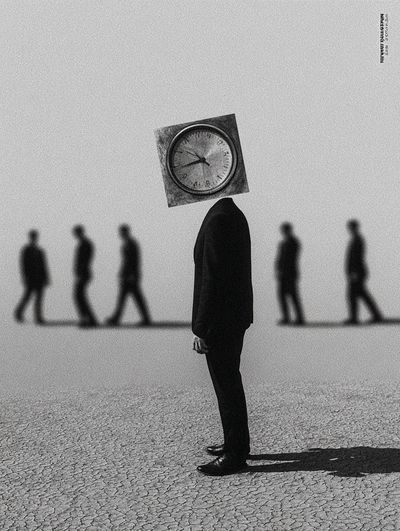 Surreal Clockhead — Fine Art Print. poster print