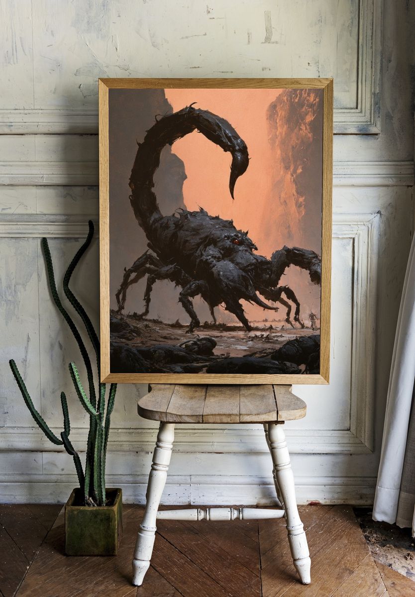 Giant Scorpion Fantasy Print. — room view 1