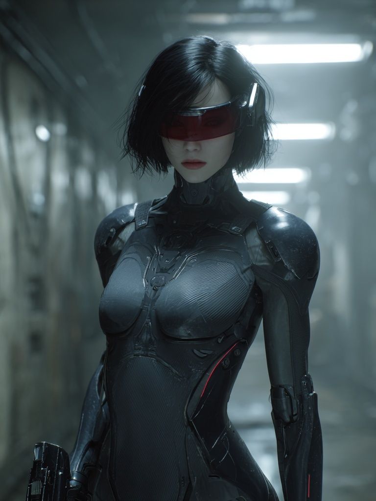 Cybernetic Warrior — Sci-Fi Print.