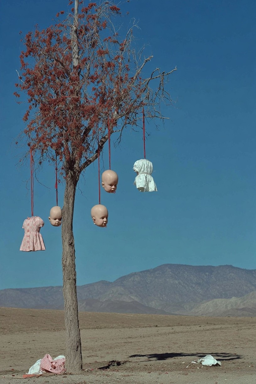 Surreal Doll Tree — Fine Art Print. poster detail