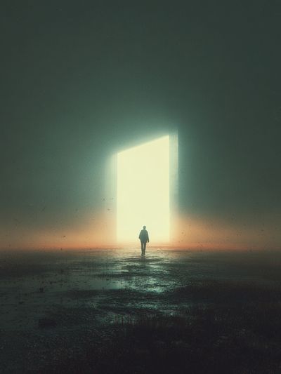 Surreal Doorway Dreamscape Print. poster print