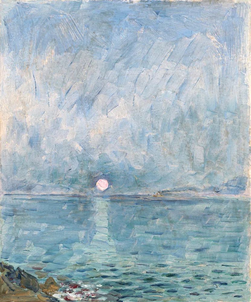 Sea (1901–1925) vintage illustration Dezider. poster — fine-art art