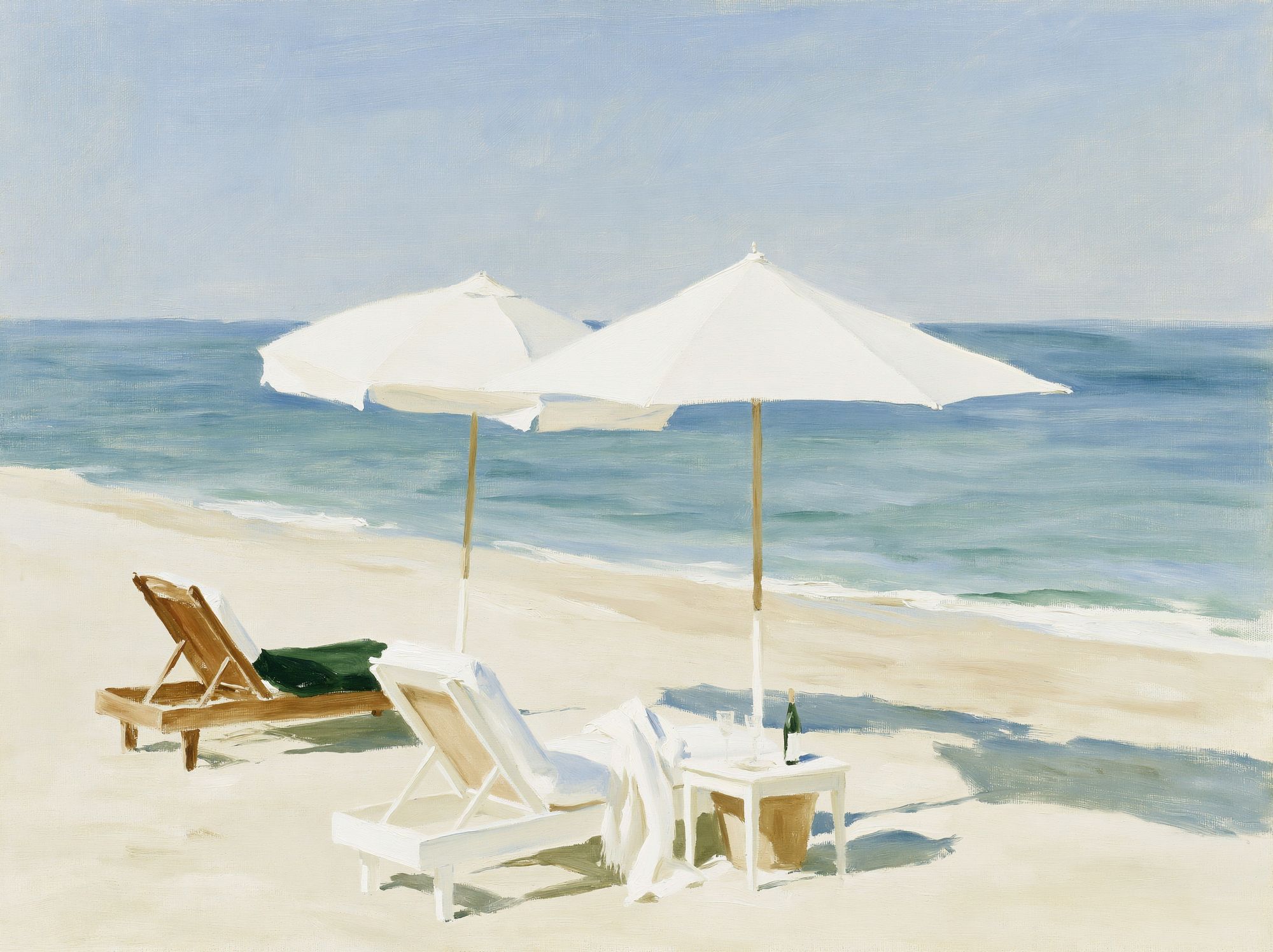 Seaside Umbrellas Fine-Art Print. poster detail