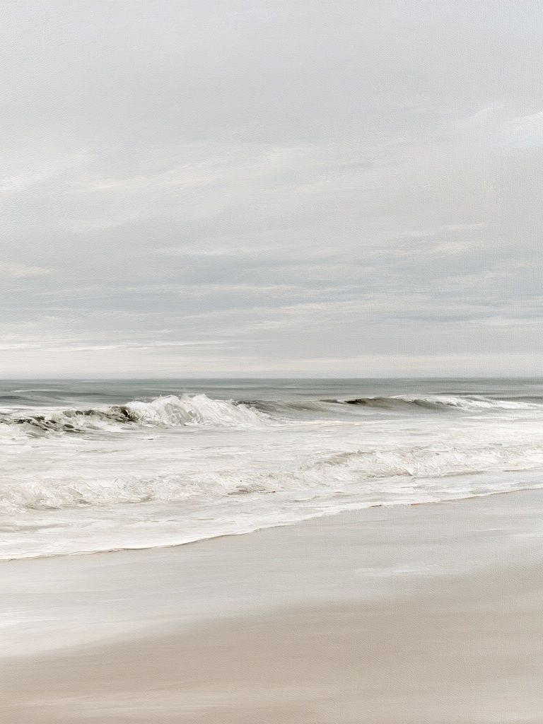 Misty Seaside Shoreline Photography Poster. poster — photography art