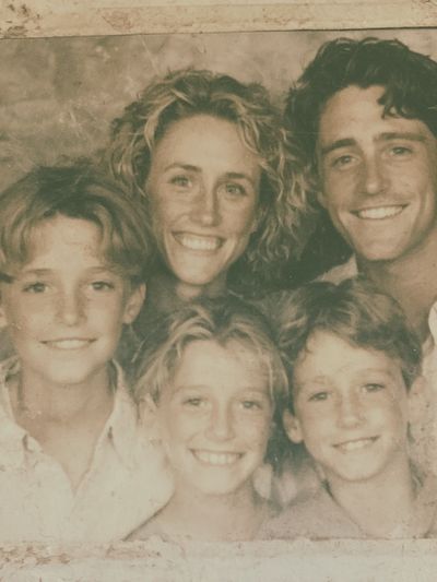 Sepia Family Portrait Photography Poster. poster