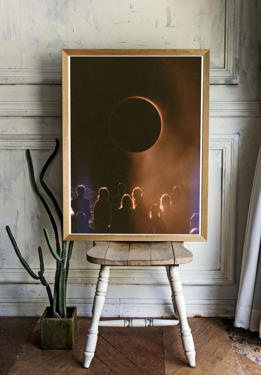 Solar Eclipse Crowd Photography Poster. — room view 1