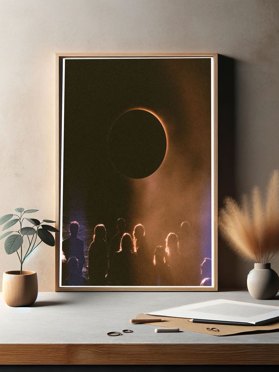 Solar Eclipse Crowd Photography Poster. — room view 2