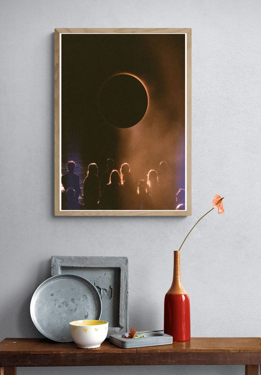 Solar Eclipse Crowd Photography Poster. — room view 3