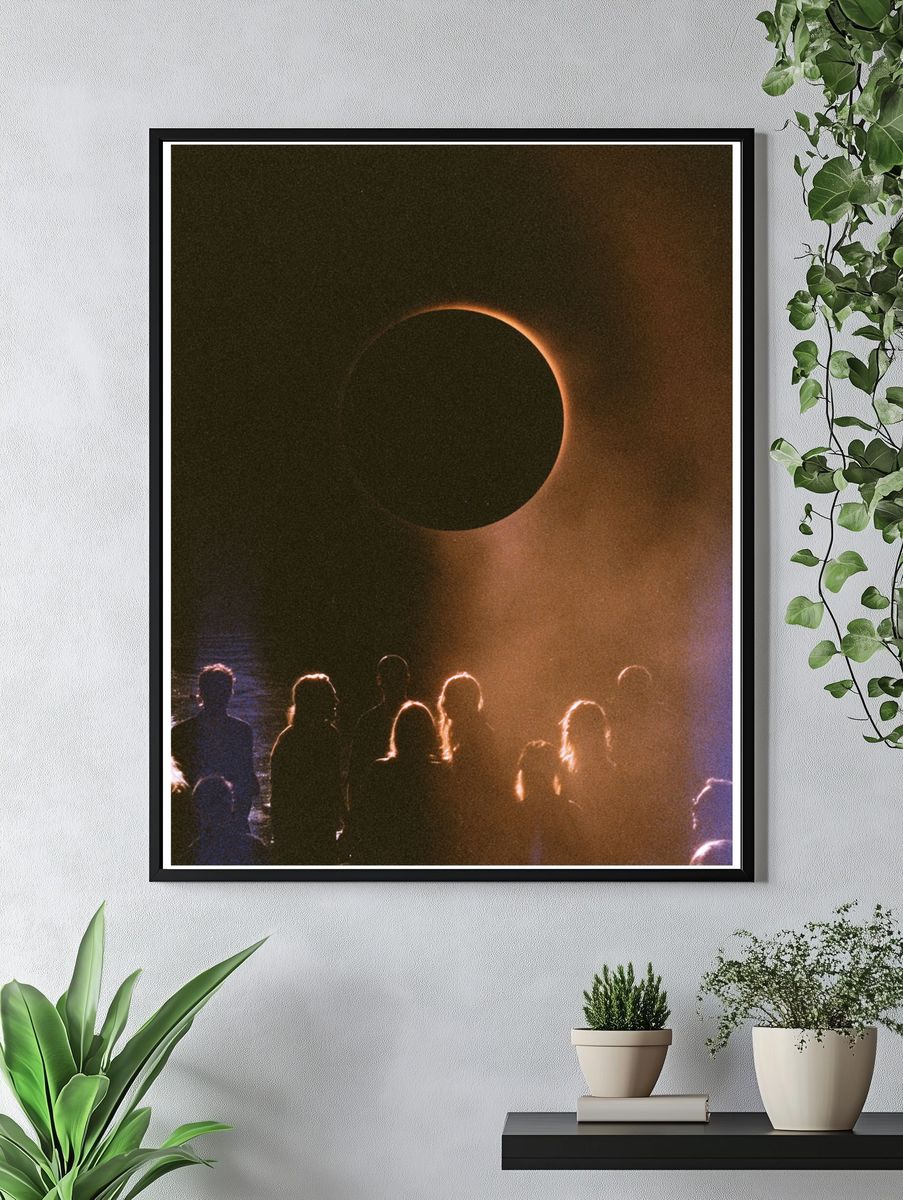 Solar Eclipse Crowd Photography Poster. — room view 4