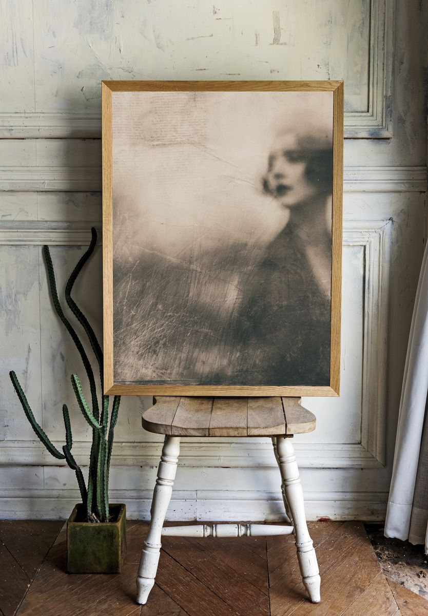 Dreamy Sepia Portrait Print. — room view 1