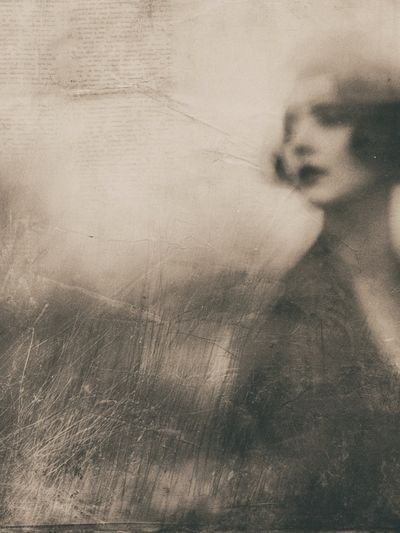 Dreamy Sepia Portrait Print. poster