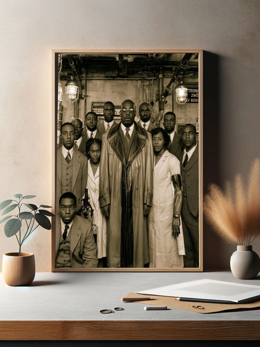 Sepia Ensemble Portrait Print. — room view 2