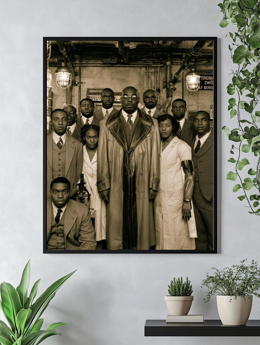 Sepia Ensemble Portrait Print. — room view 4