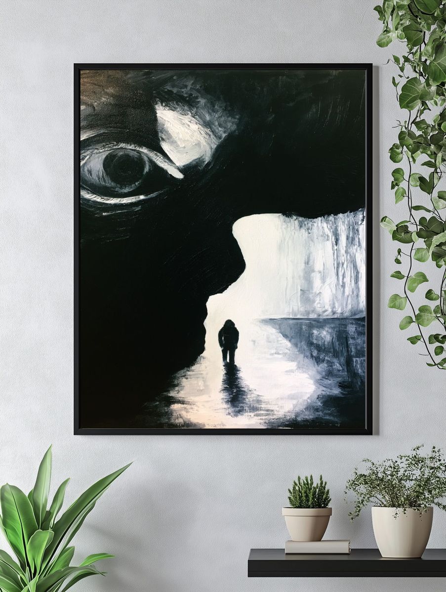 Surreal Cave Figure — Fine-Art Print. — room view 4