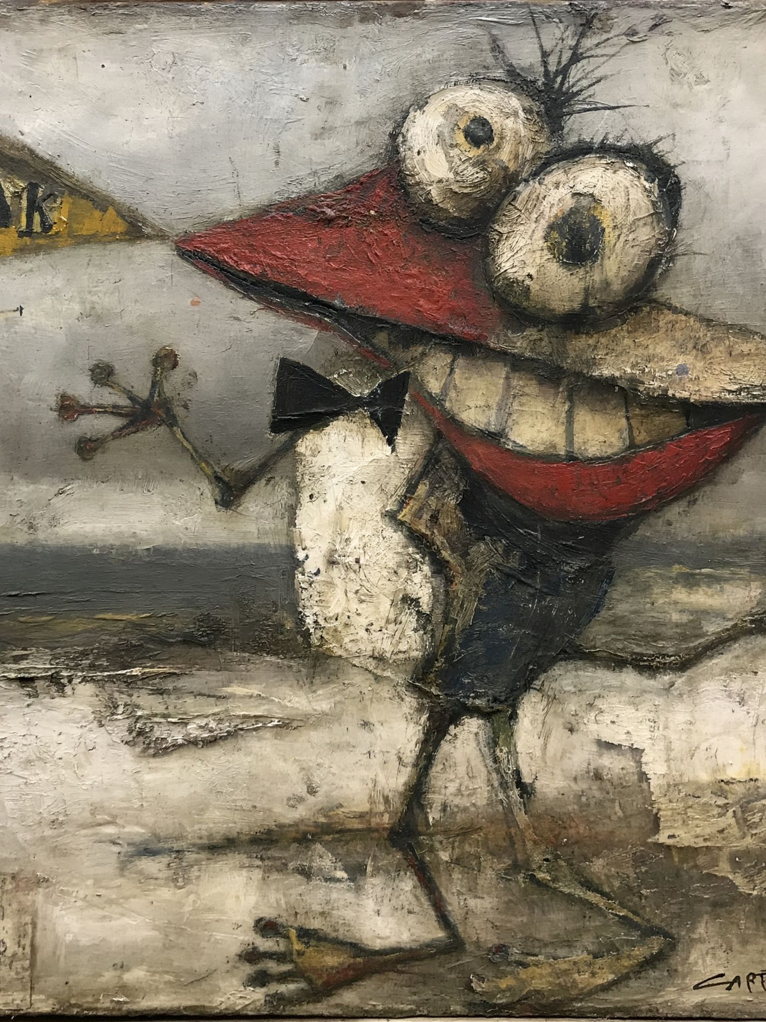 Surreal Bird Figure Fine-Art Poster. poster detail