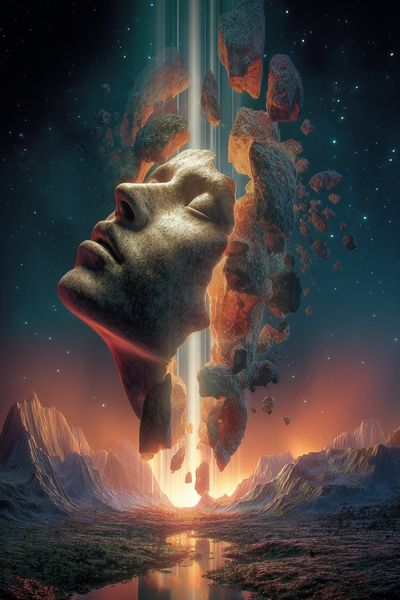 Surreal Cosmic Face
