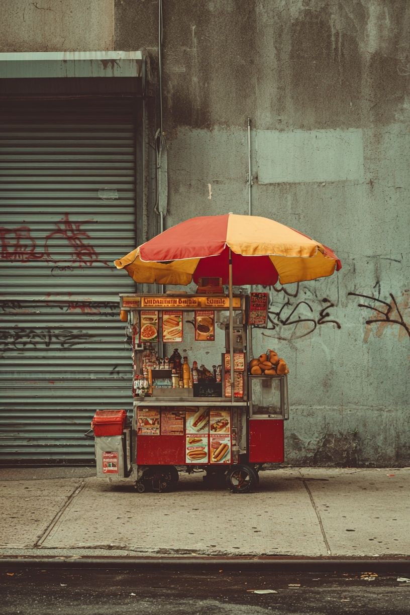 Street Food Cart — Photography Print. poster — photography art