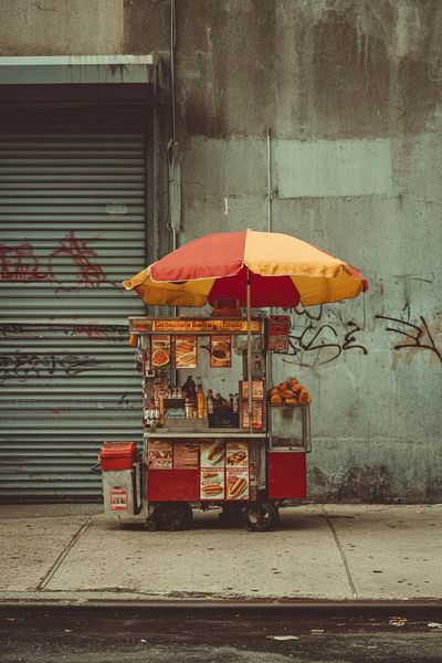 Street Food Cart — Photography Print. poster print
