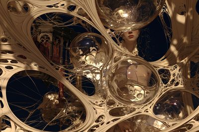 Surreal Gilded Figure Abstract Print. poster