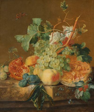 Still Life with Fruits — Fine Art Print. poster