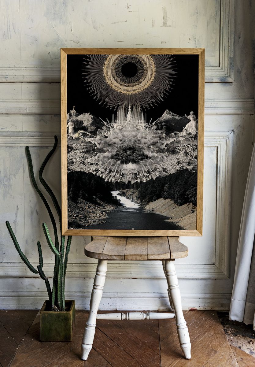 Surreal Landscape with Figures — Fine Art Print room preview
