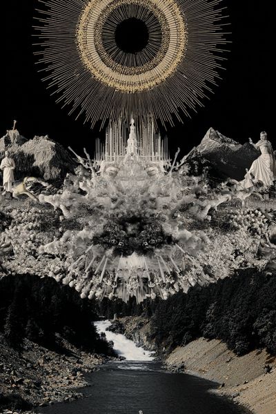 Surreal Landscape with Figures — Fine Art Print. poster print