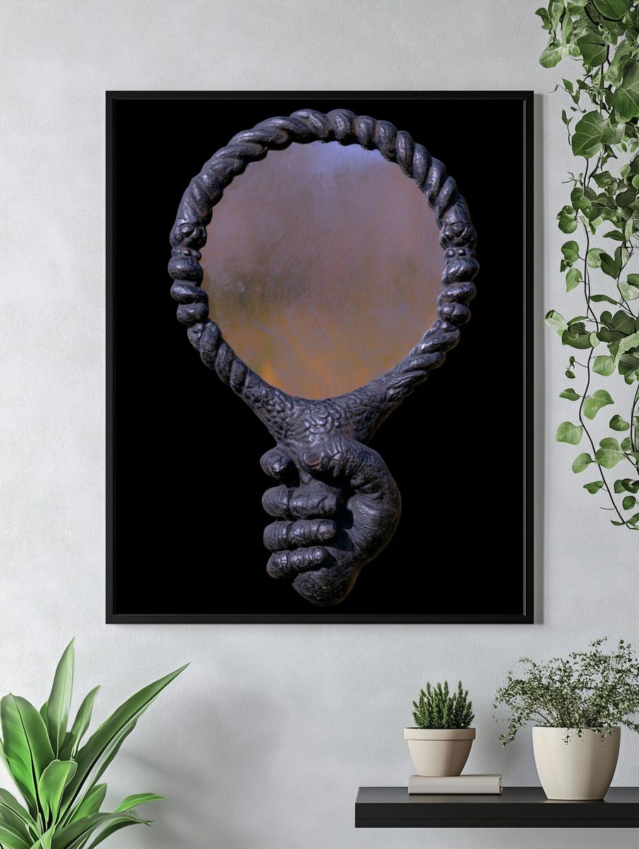 Surreal Hand Mirror Print. — room view 4