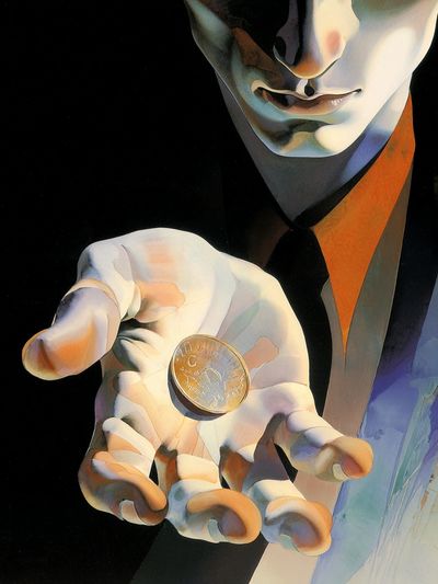 Surreal Coin Hand Fine-Art Print. poster