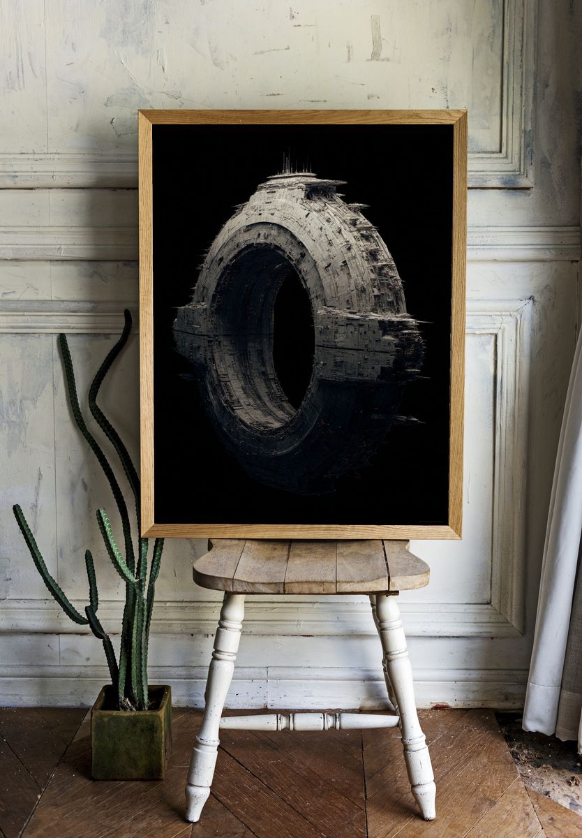 Futuristic Space Station — Sci-Fi Print. — room view 1