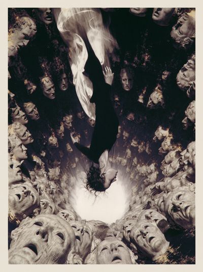Surreal Faces Spiral Print.