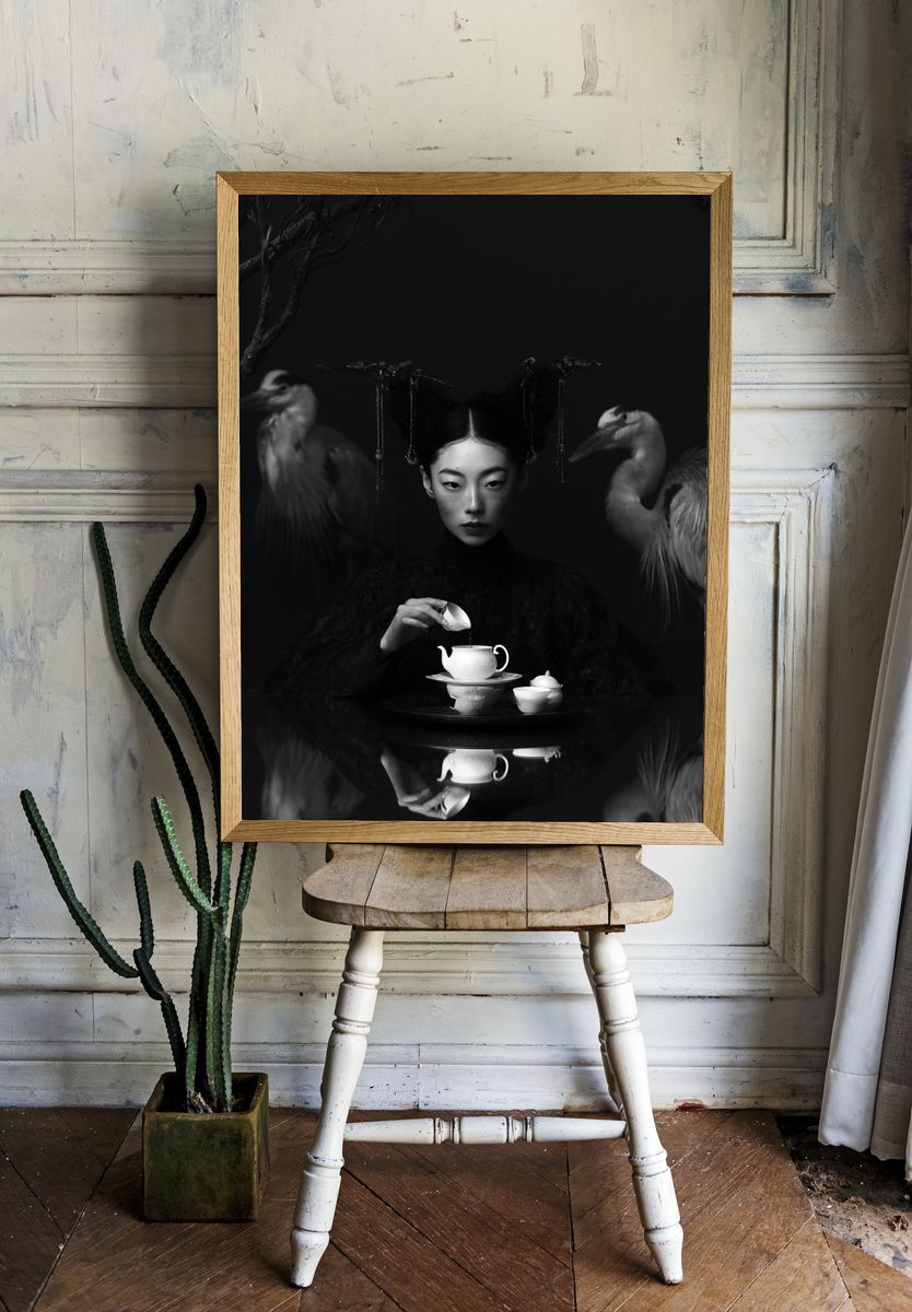 Surreal Tea Ceremony Fine-Art Poster. — room view 1