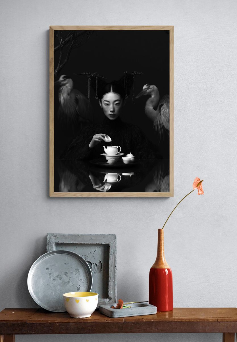Surreal Tea Ceremony Fine-Art Poster. — room view 3