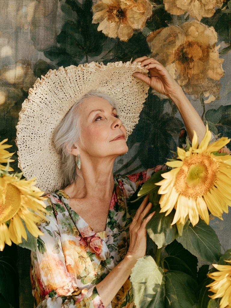 Sunflower Portrait Photography Poster. poster detail