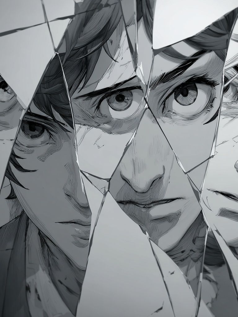 Shattered Faces Surrealism Print. poster — fine-art art