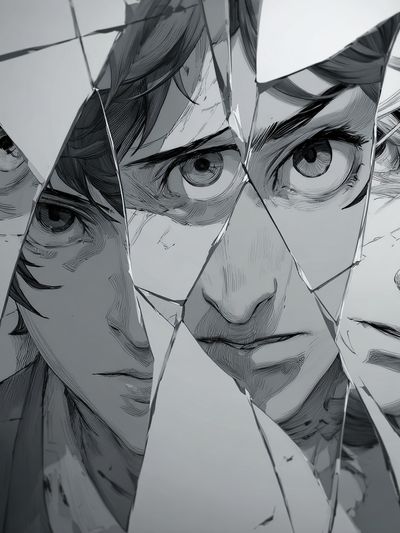 Shattered Faces Surrealism Print. poster print