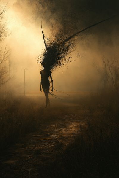 Surreal Shadow Figure Poster.