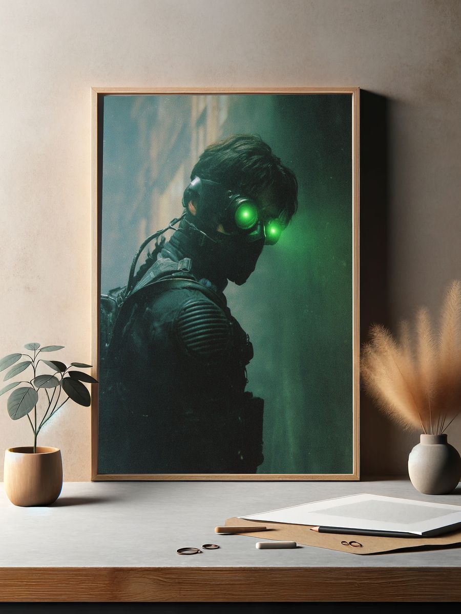 Mysterious Figure in Dark Alley — Sci-Fi Print. — room view 2