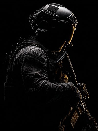 Soldier Silhouette — Fine Art Print. poster print