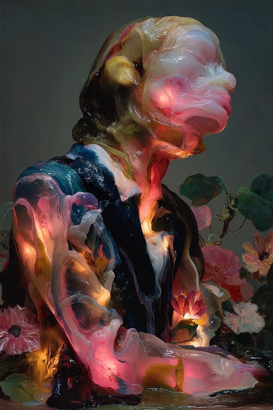 Surreal Floral Figure Print. poster — fine-art art