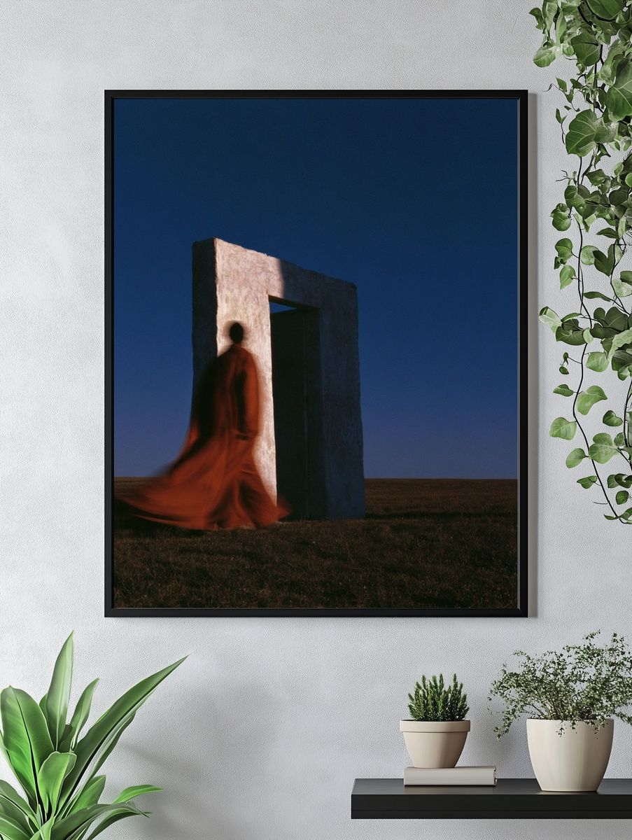 Surreal Figure and Doorway Print. — room view 4