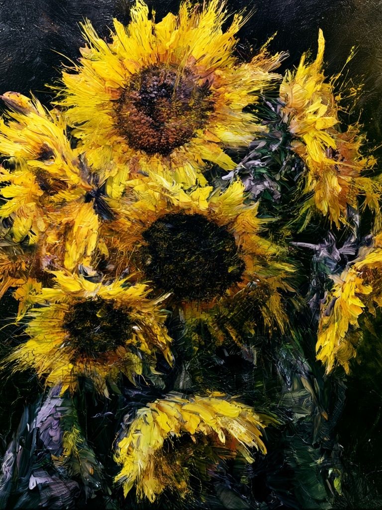 Sunflower Bouquet Fine-Art Print. poster — fine-art art