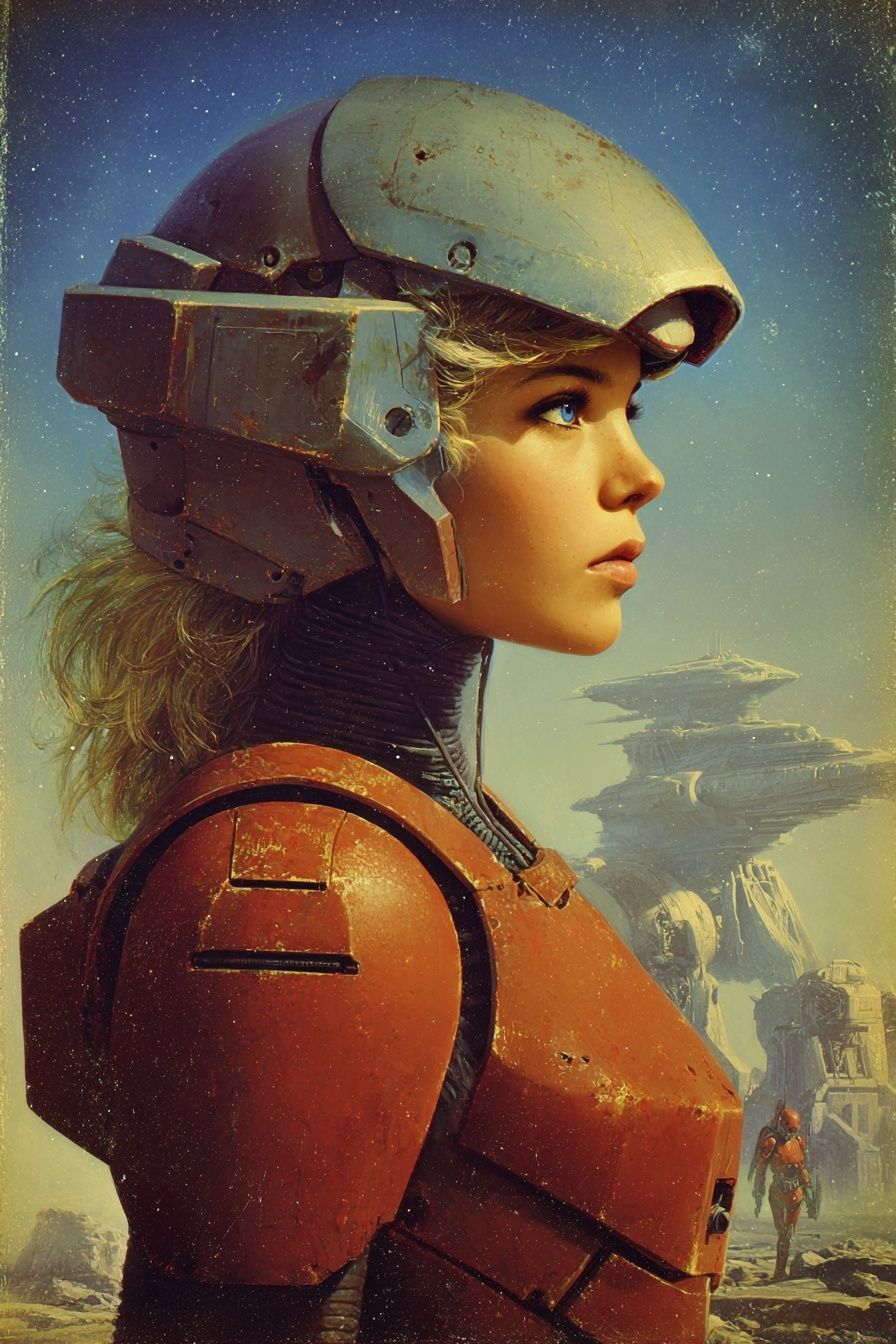 Futuristic Warrior — Sci-Fi Print.