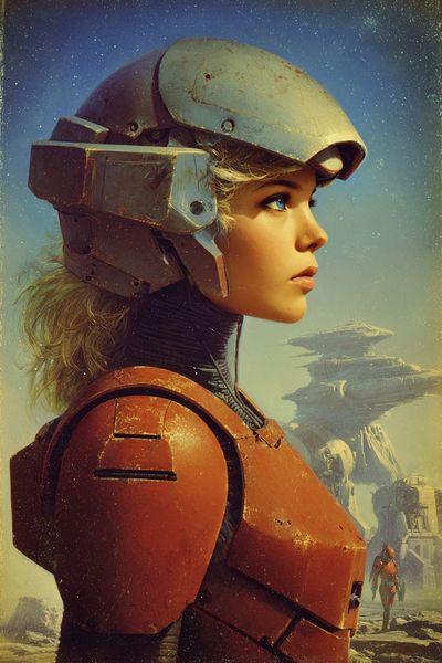 Futuristic Warrior — Sci-Fi Print