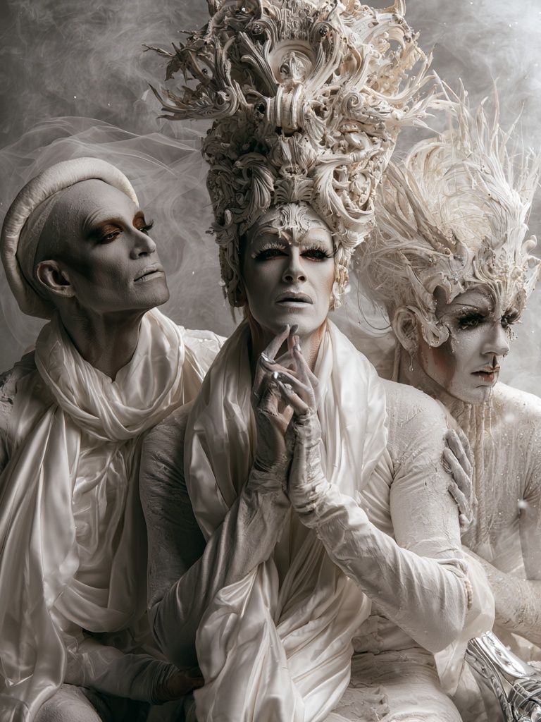 Surreal White Figures Fine-Art Poster. poster — fine-art art