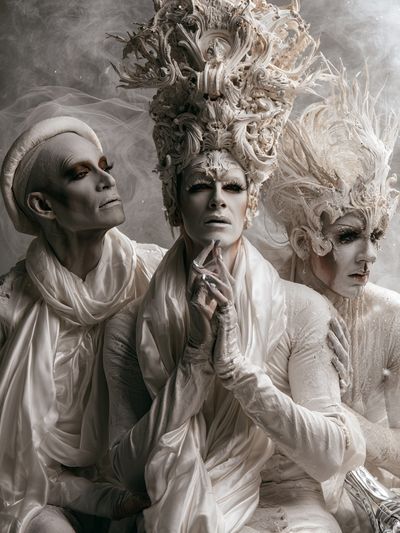 Surreal White Figures Fine-Art Poster.