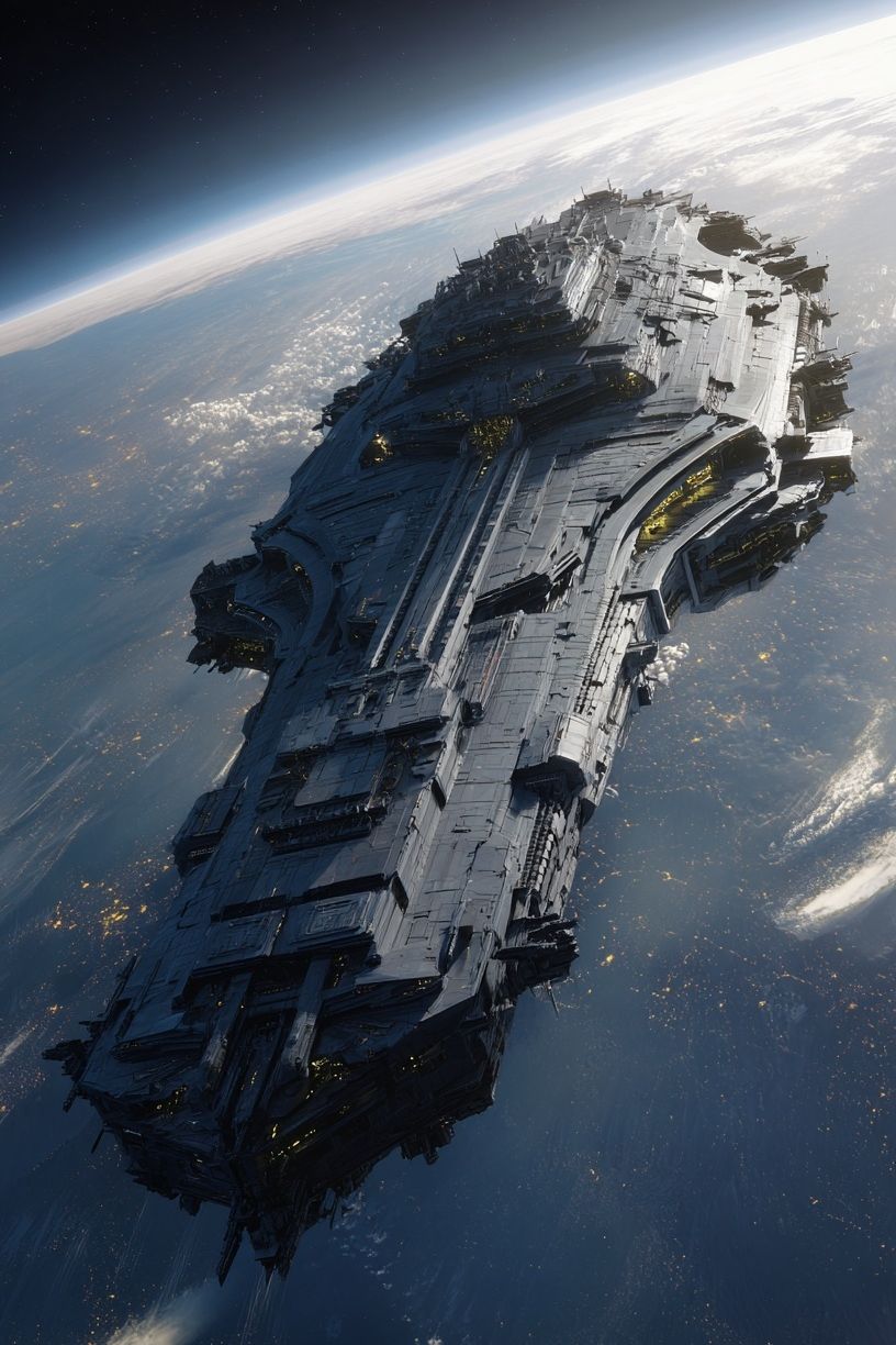 Futuristic Spacecraft — Sci-Fi Print. poster detail