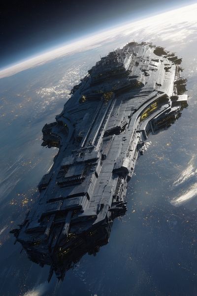Futuristic Spacecraft — Sci-Fi Print. poster