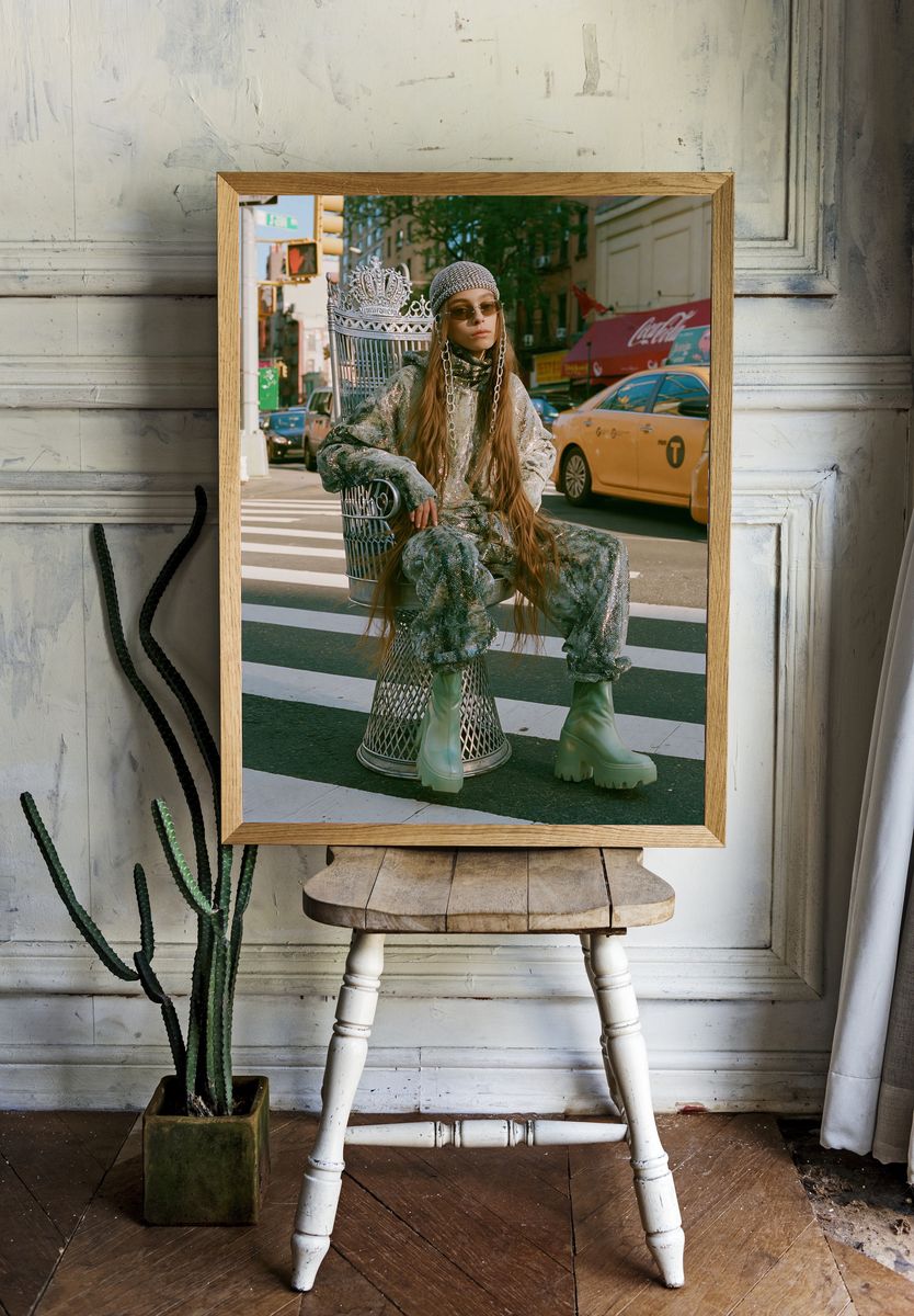 Street Fashion Portrait Poster. room preview