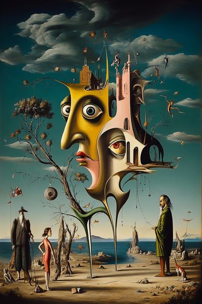 Surreal Facescape Fine-Art Poster. poster print